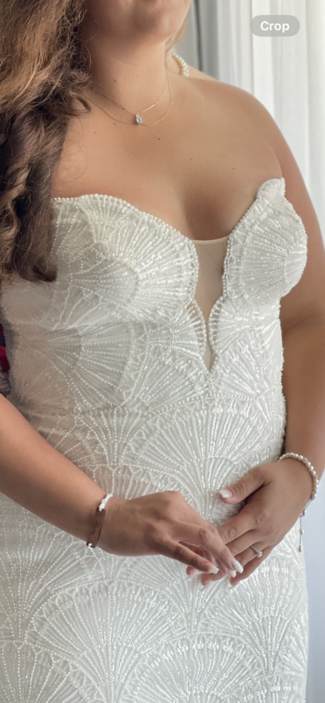 Applique Trumpet Wedding Gown CD977W