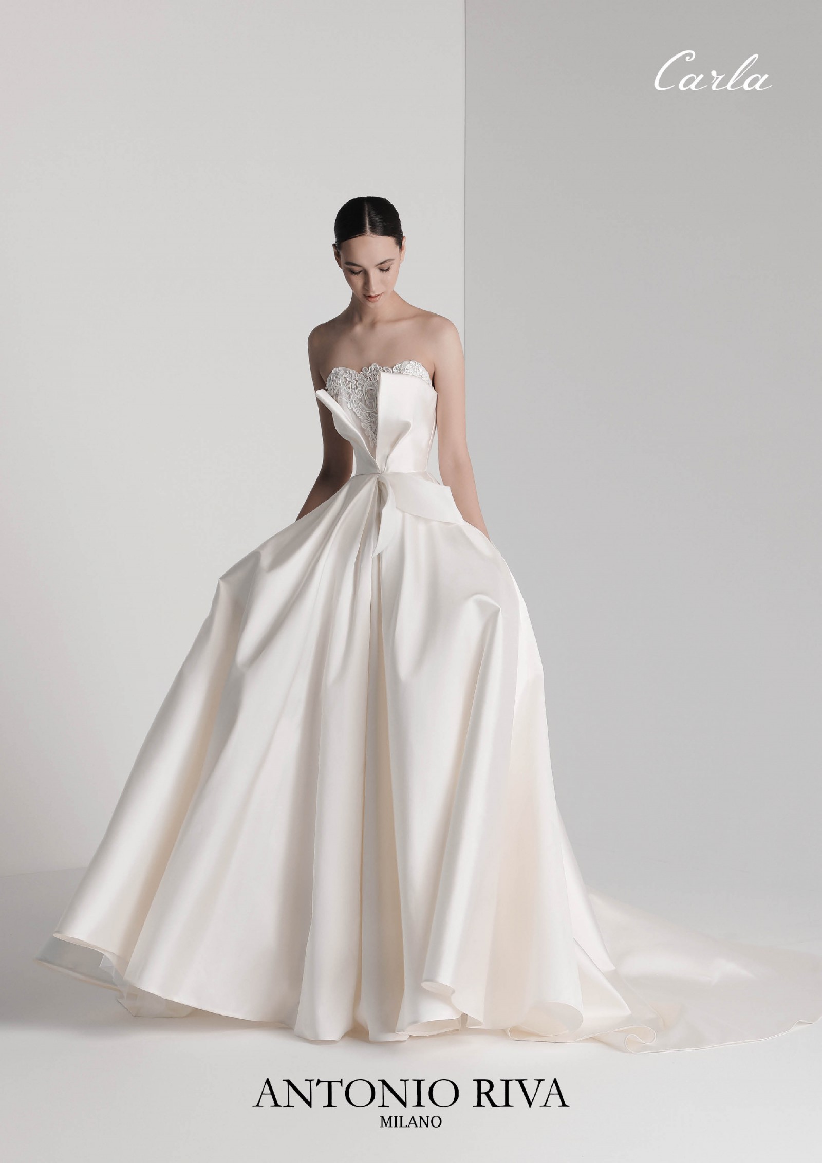 antonio riva black and white wedding dress