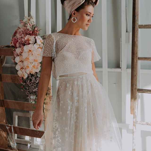 Jennifer Gifford Luna Top and Skirt New Wedding Dress Save 50% - Stillwhite