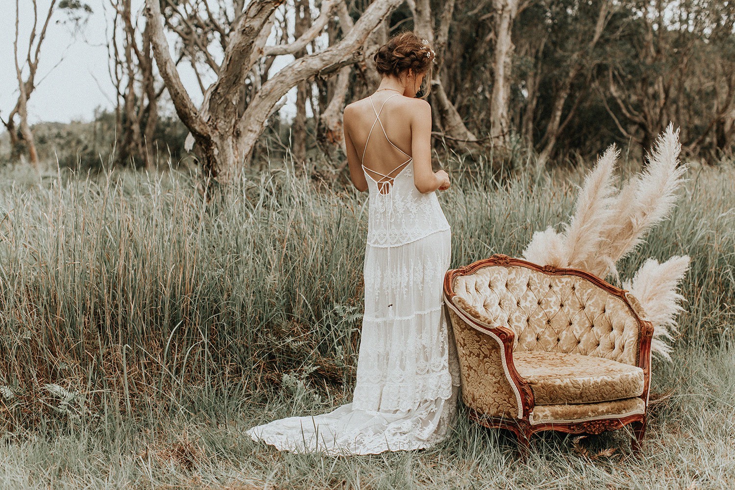 canyon moon mesh gown