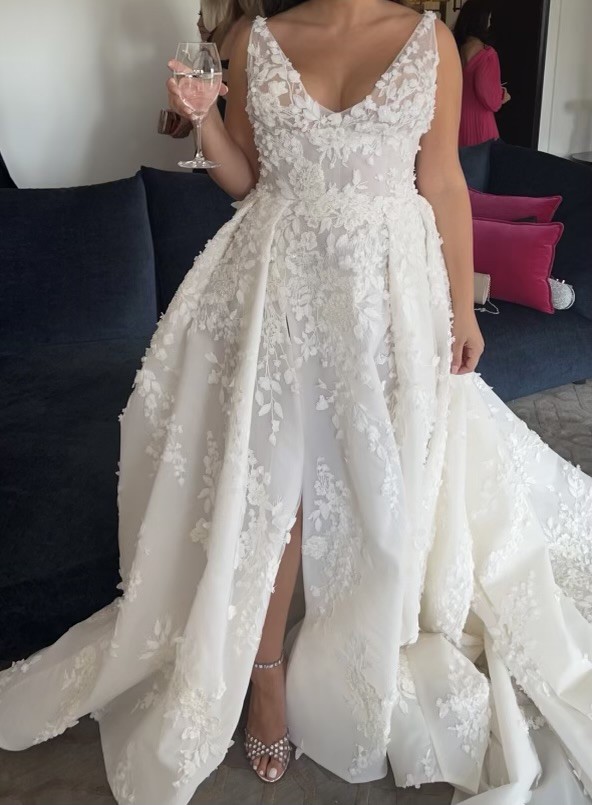white and mint green wedding dress Mint Green and White Glam Tulle with Lace Long Wedding Party Dress, Be
