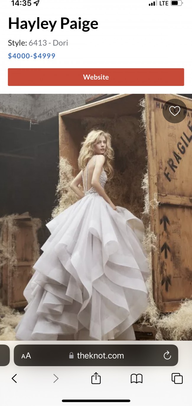 Hayley Paige 6413 New Wedding Dress Save 44 Stillwhite