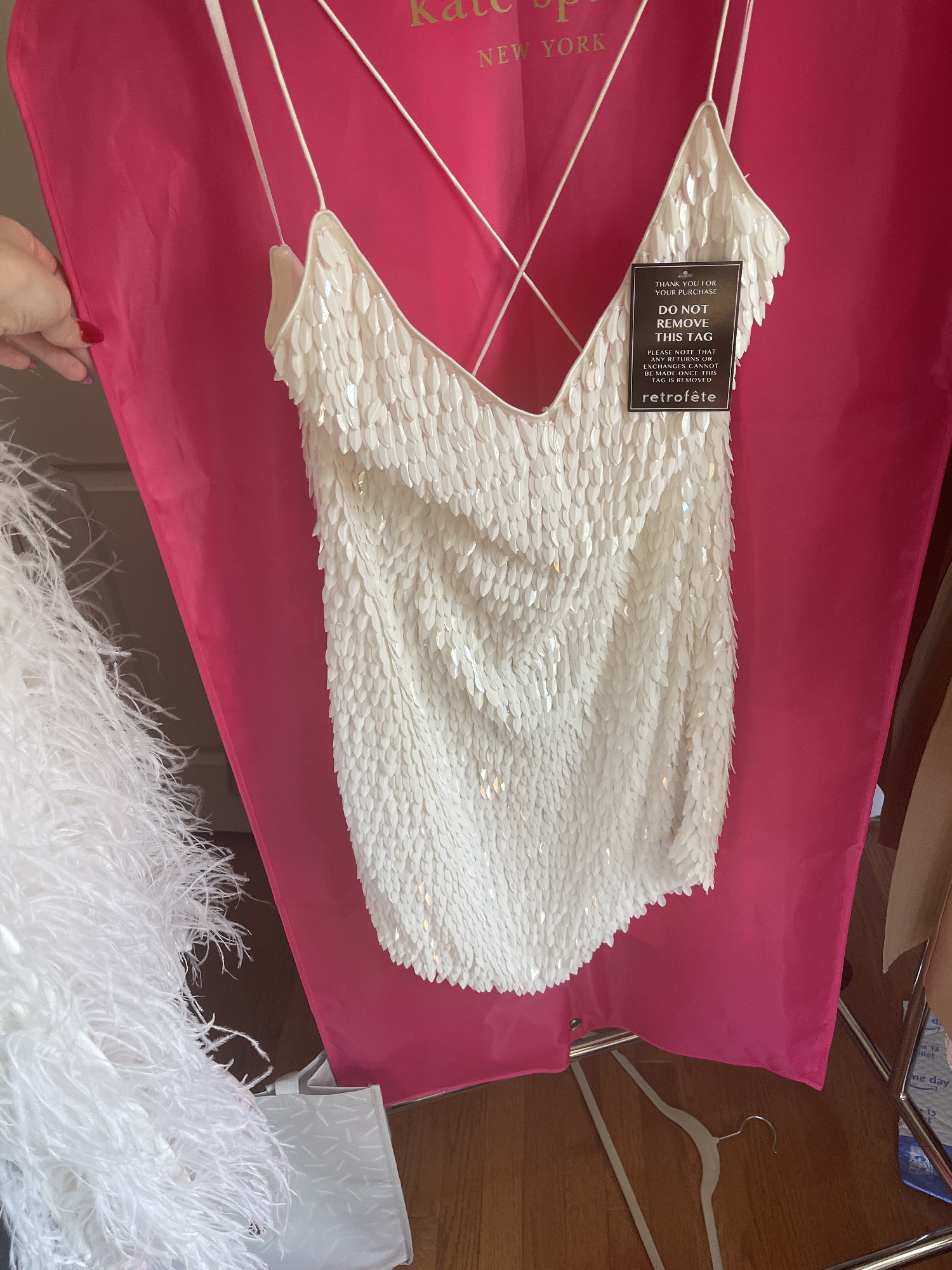 sirena feather sequin dress Retrofête, Sirena Dress New Wedding Dress Save 39%