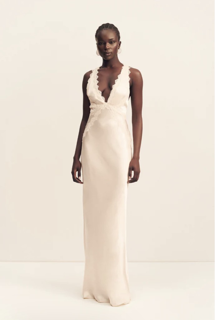 Shona Joy, la lune lace cross back maxi dress New Wedding Dress