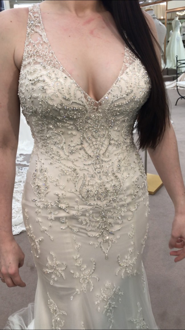 maggie sottero ivory over soft blush
