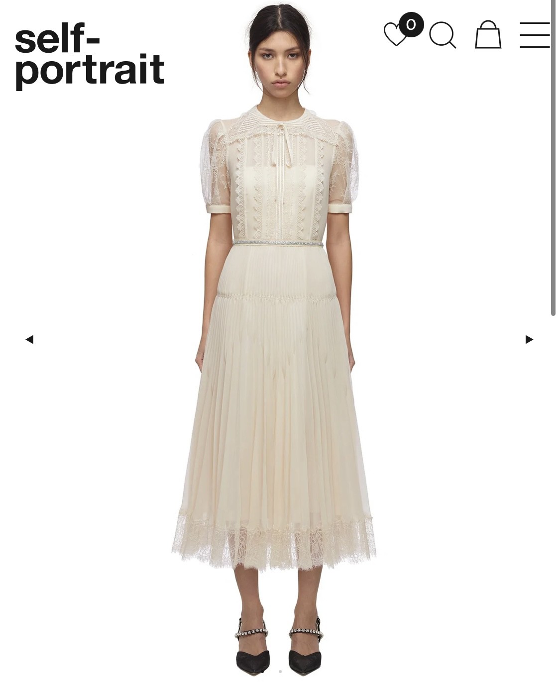 Self Portrait Cream Rose Lace Midi Wedding Dress Save 49% - Stillwhite