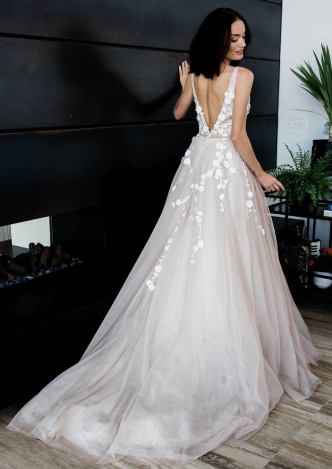Hera Couture Lavant Blush Gown - Never altered or worn