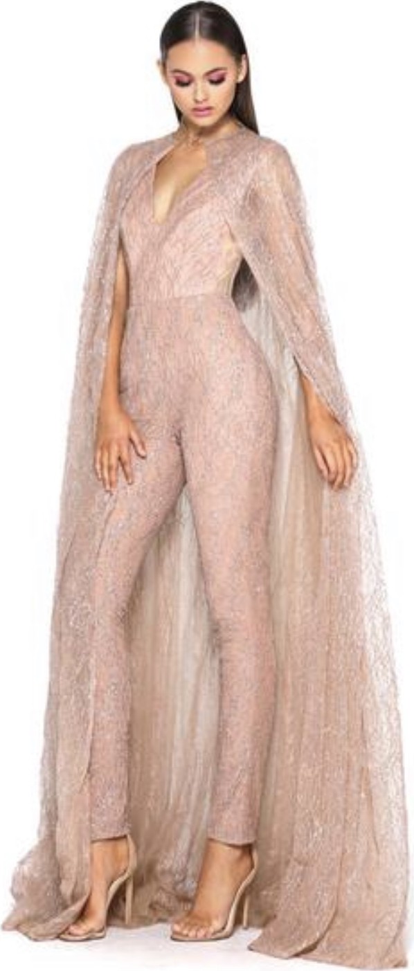 rose gold jumpsuit for wedding