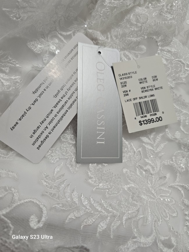 Oleg Cassini 8CWG765 WHITE New Wedding Dress Save 46 Stillwhite