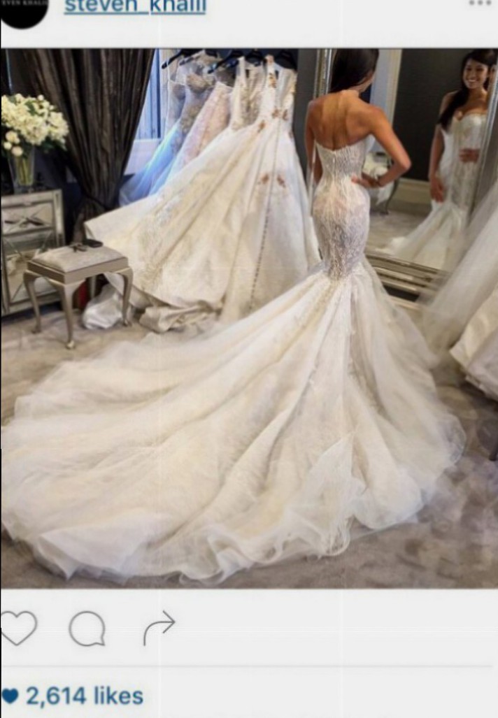 Steven Khalil Custom- one of a kind! Used Wedding Dress Save 70% ...