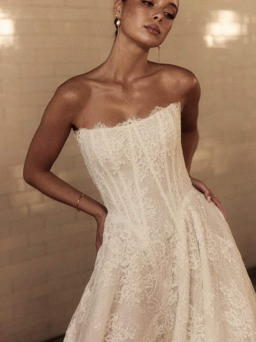 Alena Leena, Dahlia (Chantilly Lace) New Wedding Dress Save 14% - Stillwhite