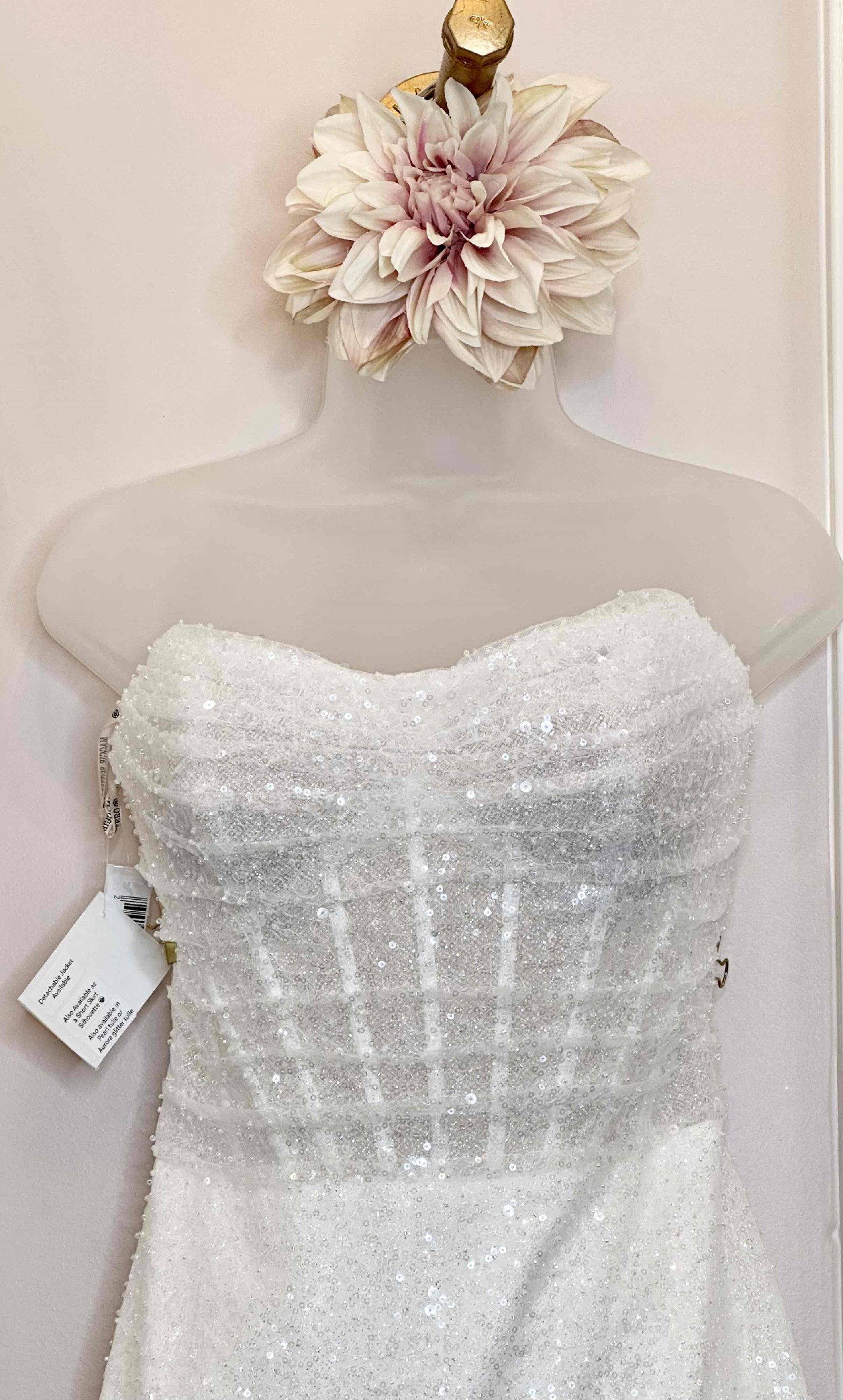 Drew Beaded Illusion Corset Wedding Dress