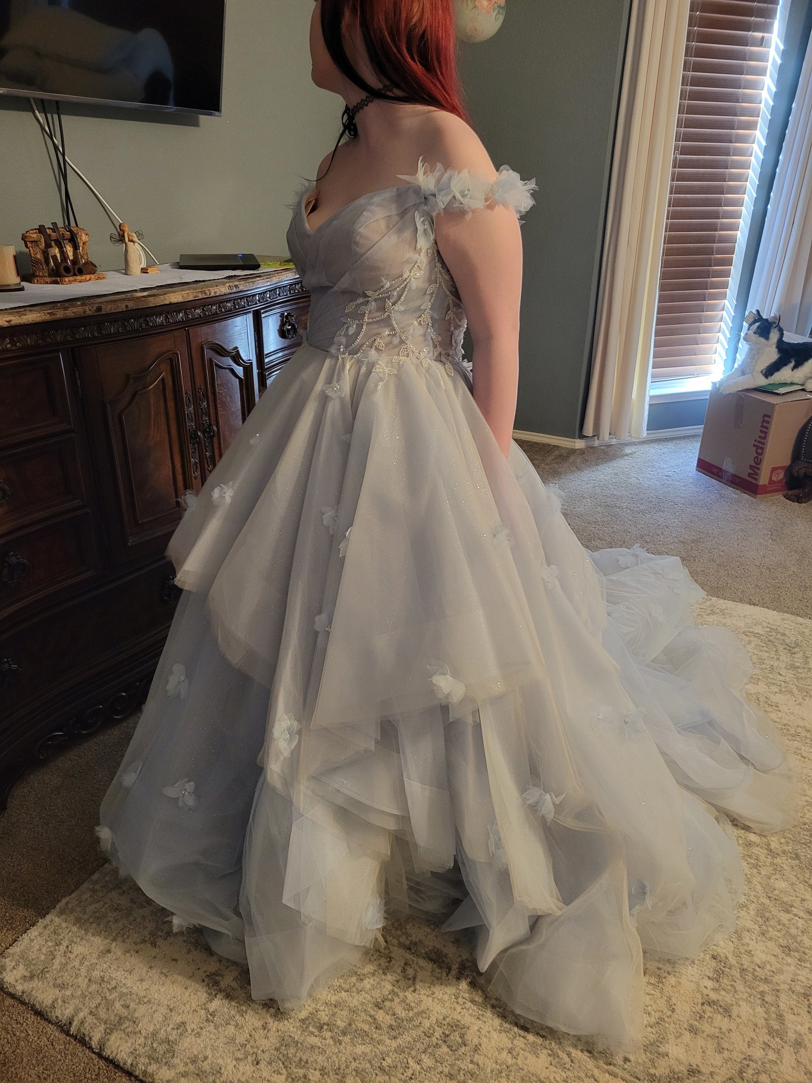 princess polly baby blue dress Randy Fenoli, Effie Blue New Wedding Dress Save 44%
