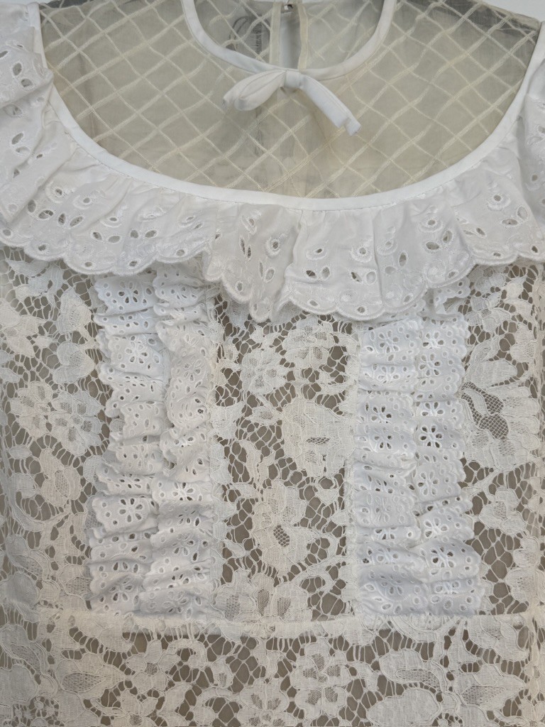 Miu Miu, Lace and Broderie Anglaise Dress New Wedding Dress Save 61% -  Stillwhite
