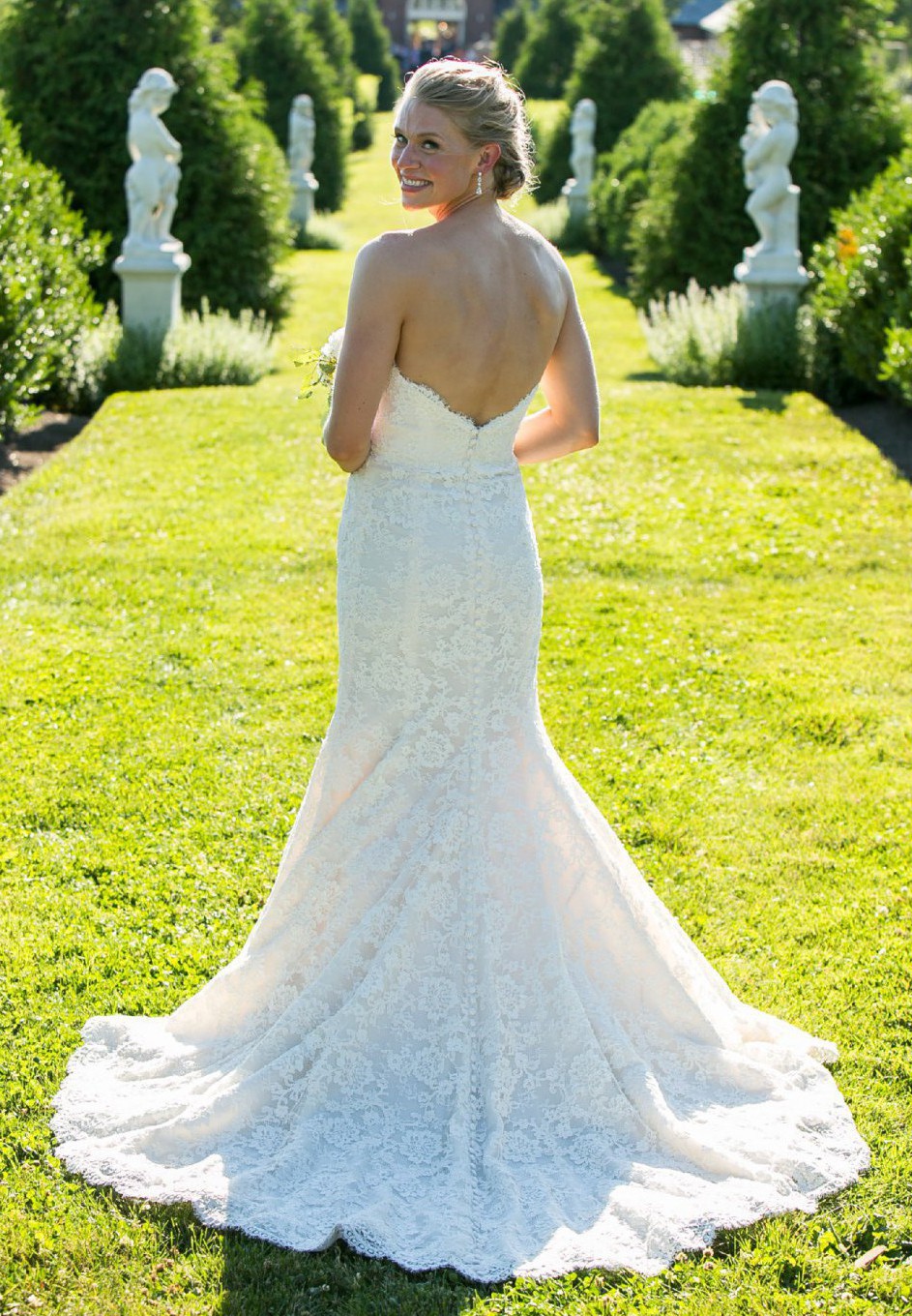 Monique Lhuillier LAST DAY TO BUY Bliss, Strapless Lace Trumpet Gown ...