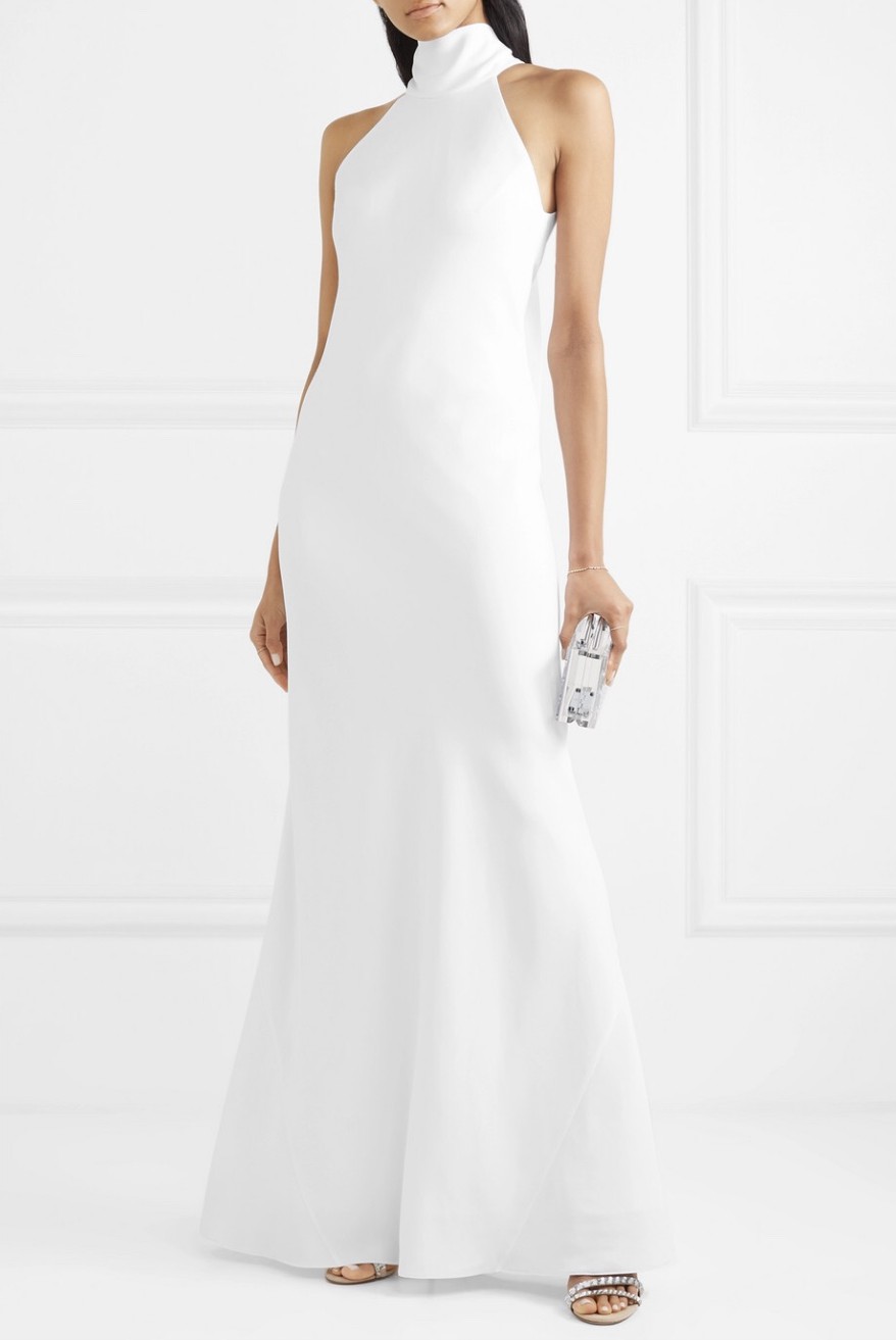 Galvan London Sienna Dress - White Crepe Used Wedding Dress Save 37% ...
