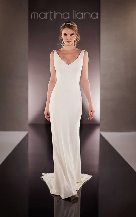 sexy sheath wedding dress