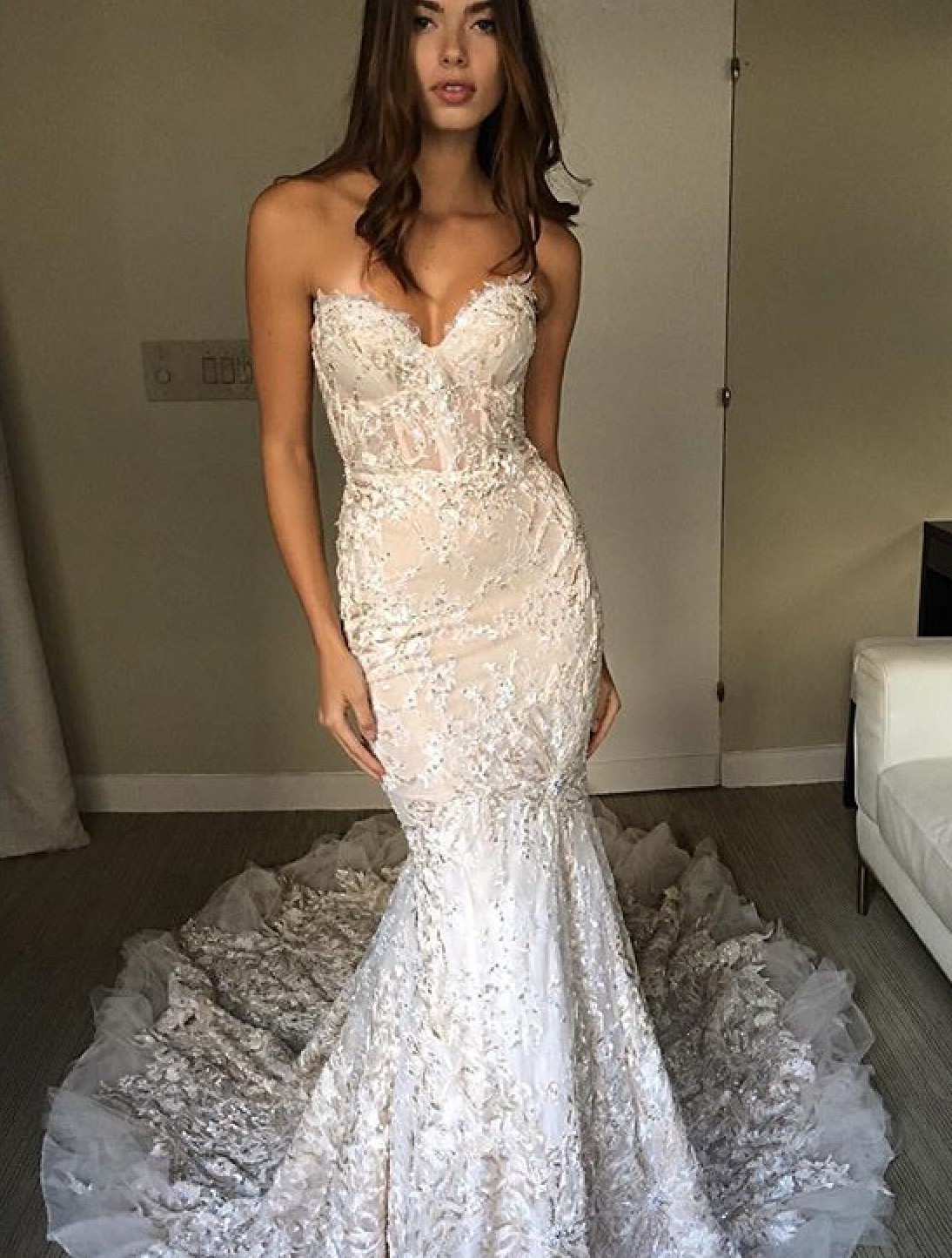 Berta Bridal Open Back Beaded Lace Corset Dress Used Wedding Dress Save 54%  - Stillwhite