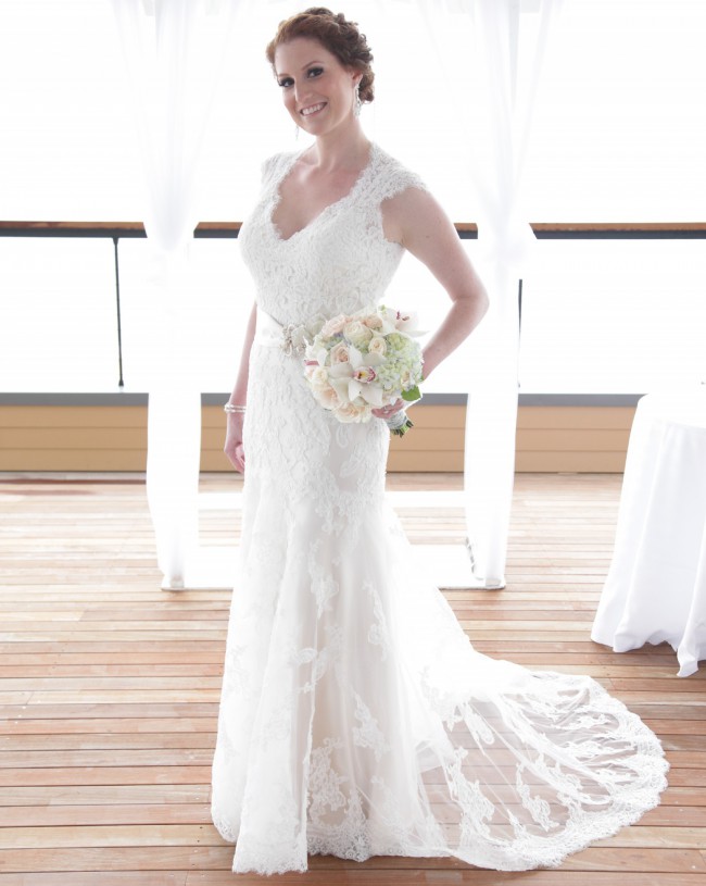 Maggie Sottero Veil and Sash included