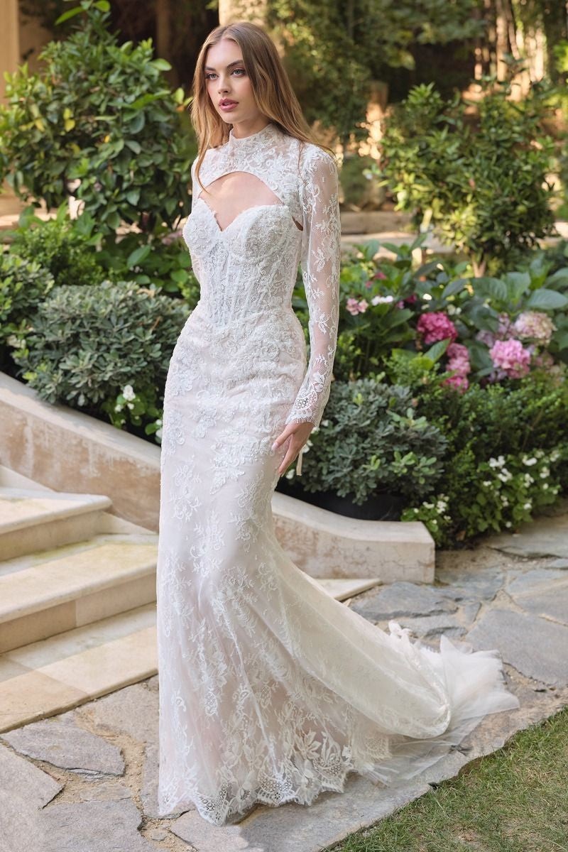 slim fit dress slacks Eve of Milady Style 394 3D Floral Fit & Flare Wedding Dress main image 0