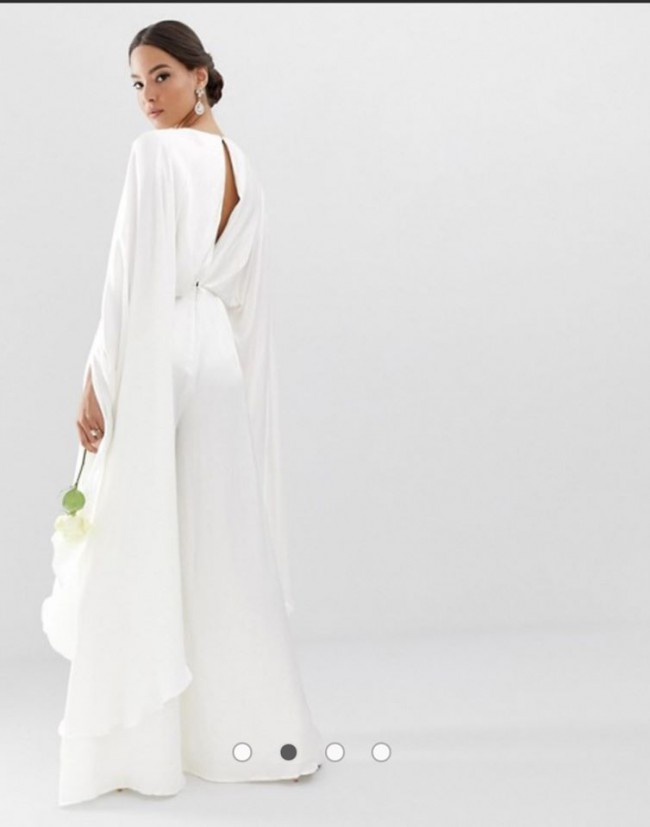 ASOS Bridal Cape sleeve ivory wedding 