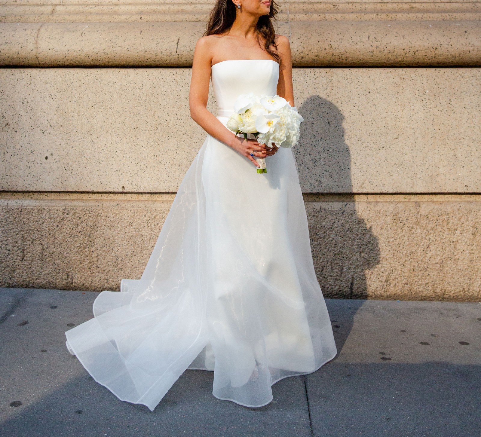 Romona Keveza 100% Silk Wedding Dress - 2002 - CA35865 with double