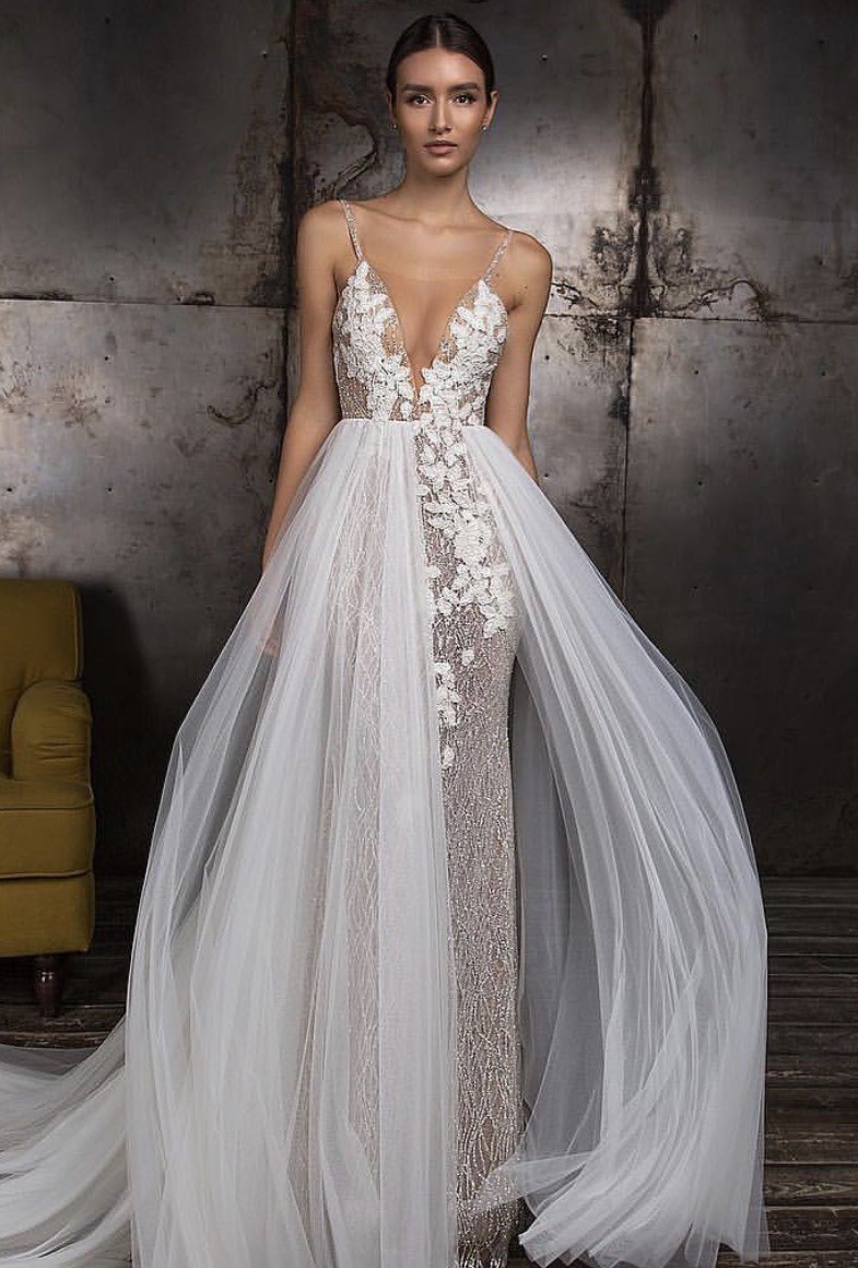 Kateprom Sparkly Long Sleeves Wedding Dresses Romantic Beading Mermaid –  kateprom