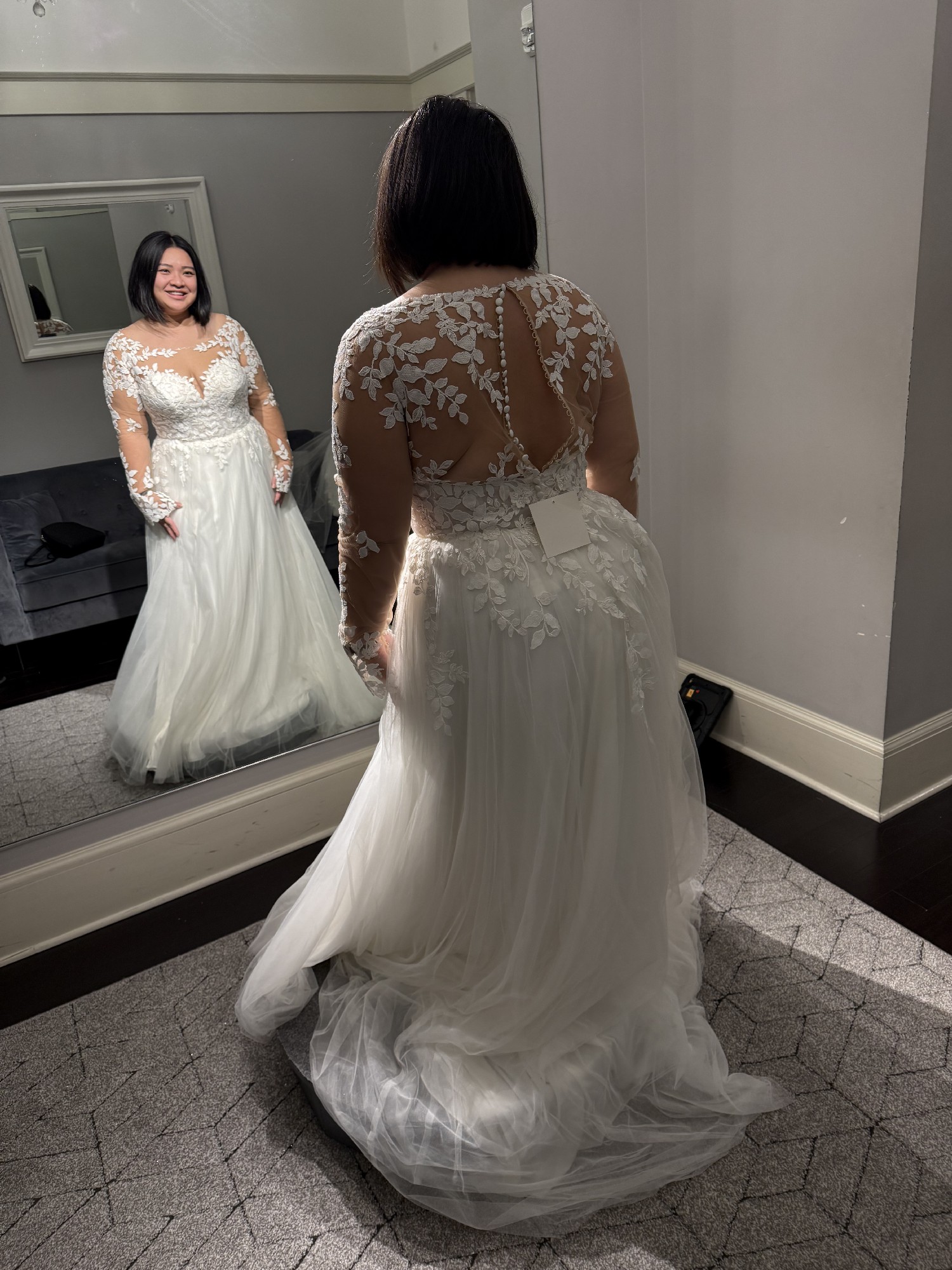 Stella York, ROMANTIC DESIGNER A-LINE WEDDING DRESS WITH HIGH N