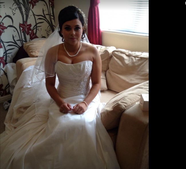 white gown outfit