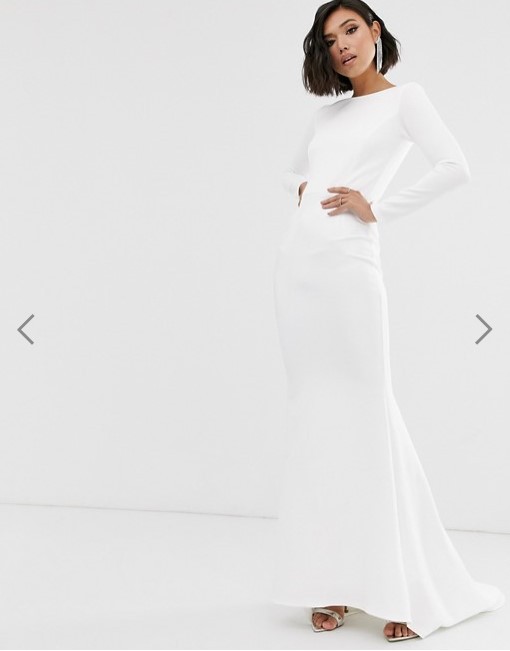 asos wedding dress long sleeve