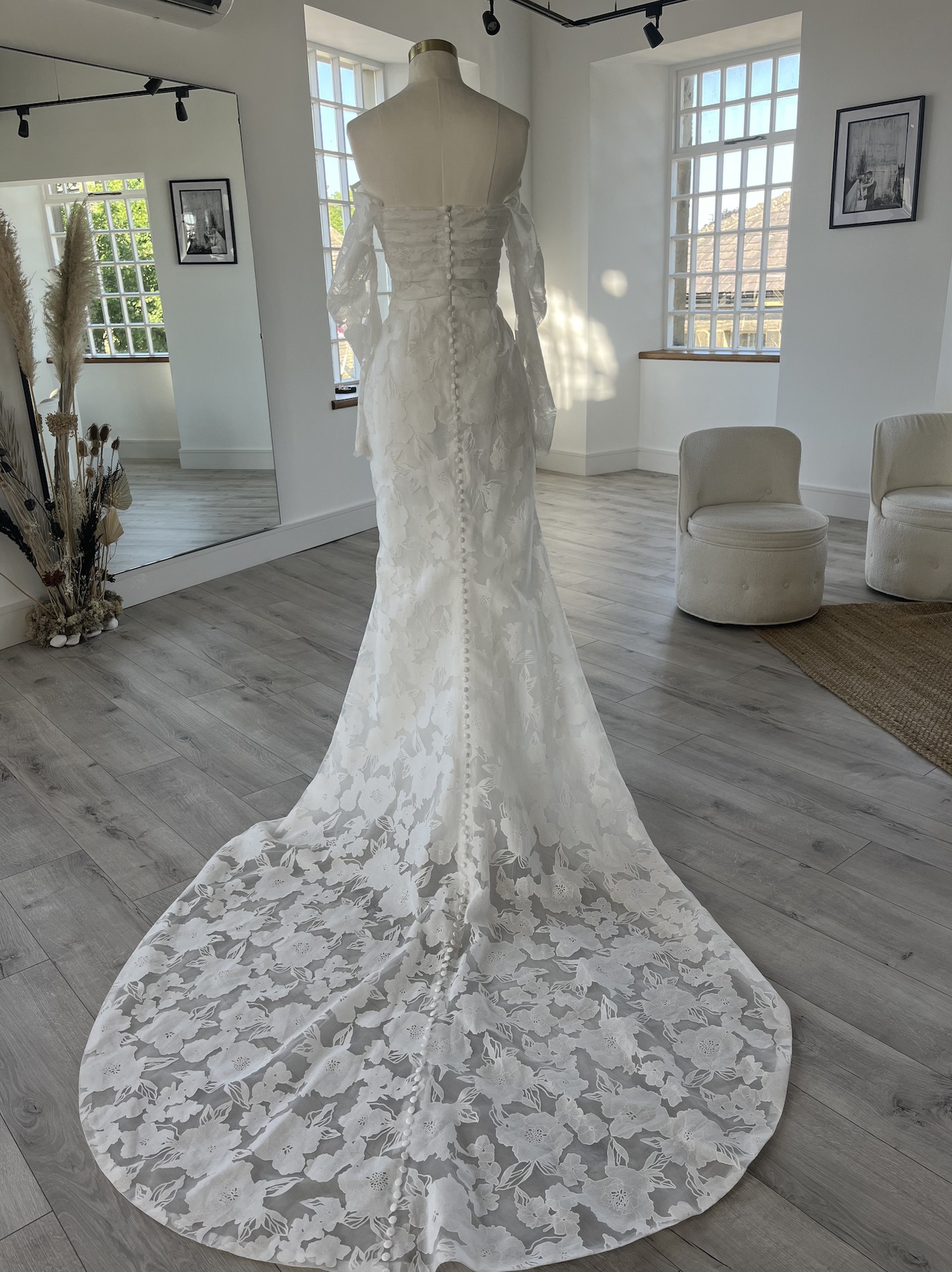 v neck midi dress with sleeves V-Neck Midi Chiffon Wedding Guest Dresses with Ruffles Sleeve main image 1