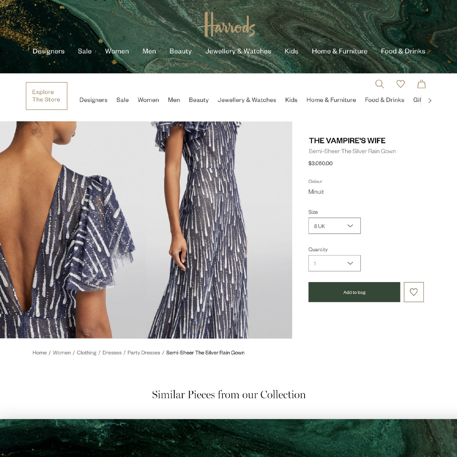 The Vampire's Wife, Silver Rain New Wedding Dress Save 37