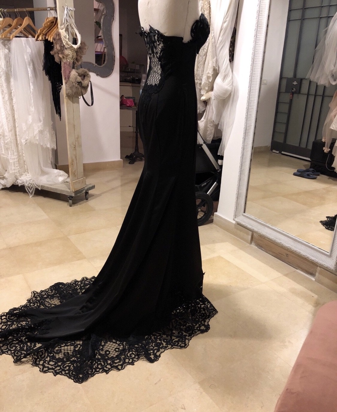 used black wedding dress
