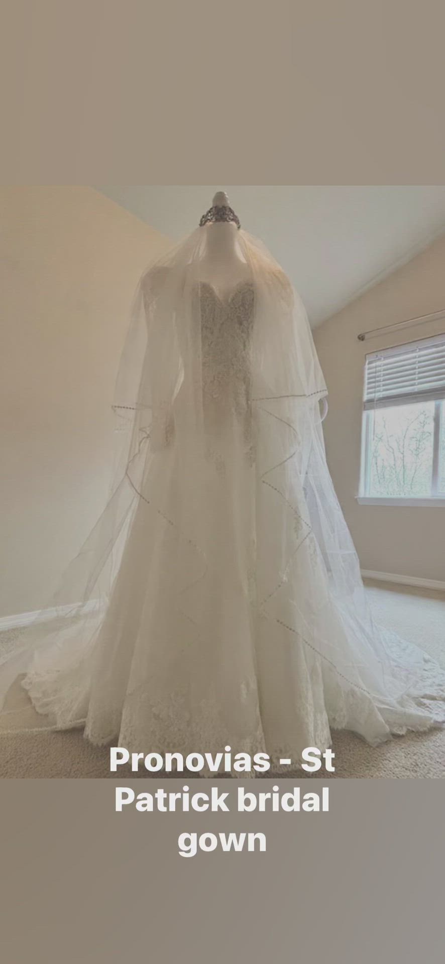 St. Patrick, Edwina – Includes Pronovias Veil & Crown