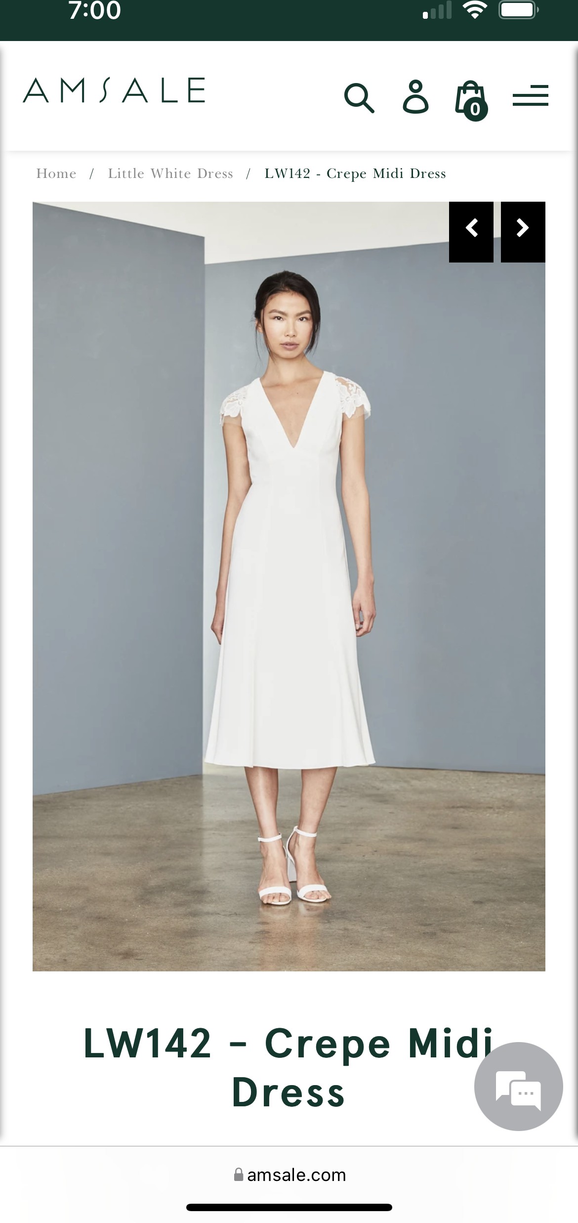 Amsale LW142 - Crepe Midi Dress New Wedding Dress Save 53% - Stillwhite