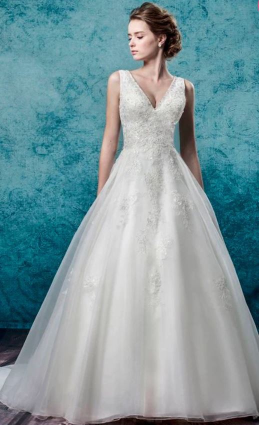 a line bridal dress manufacturer usa Satin Sleeveless A-line Bridal Gown by Adrianna Papell 31299 main image 1