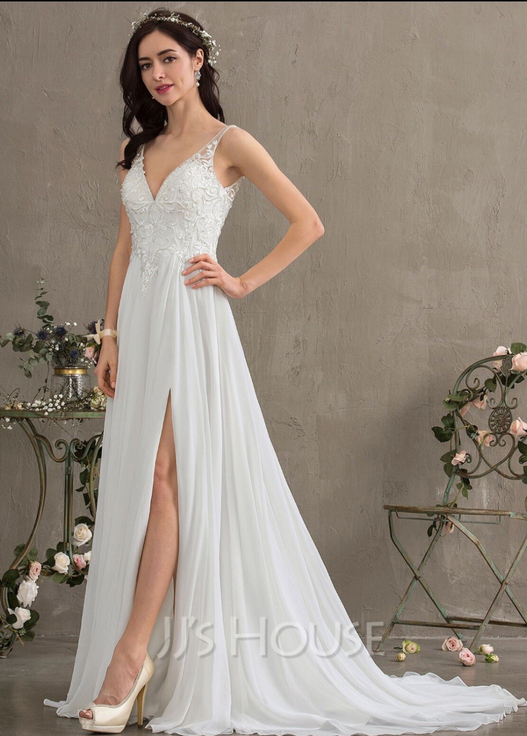 Sheath Wedding Dresses White Bridal Gown by RQ8169