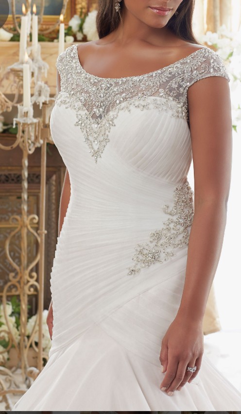 mori lee plus size bridesmaid dresses Never Worn Mori Lee 3285 Sasha with Veil Wedding Dress main image 0