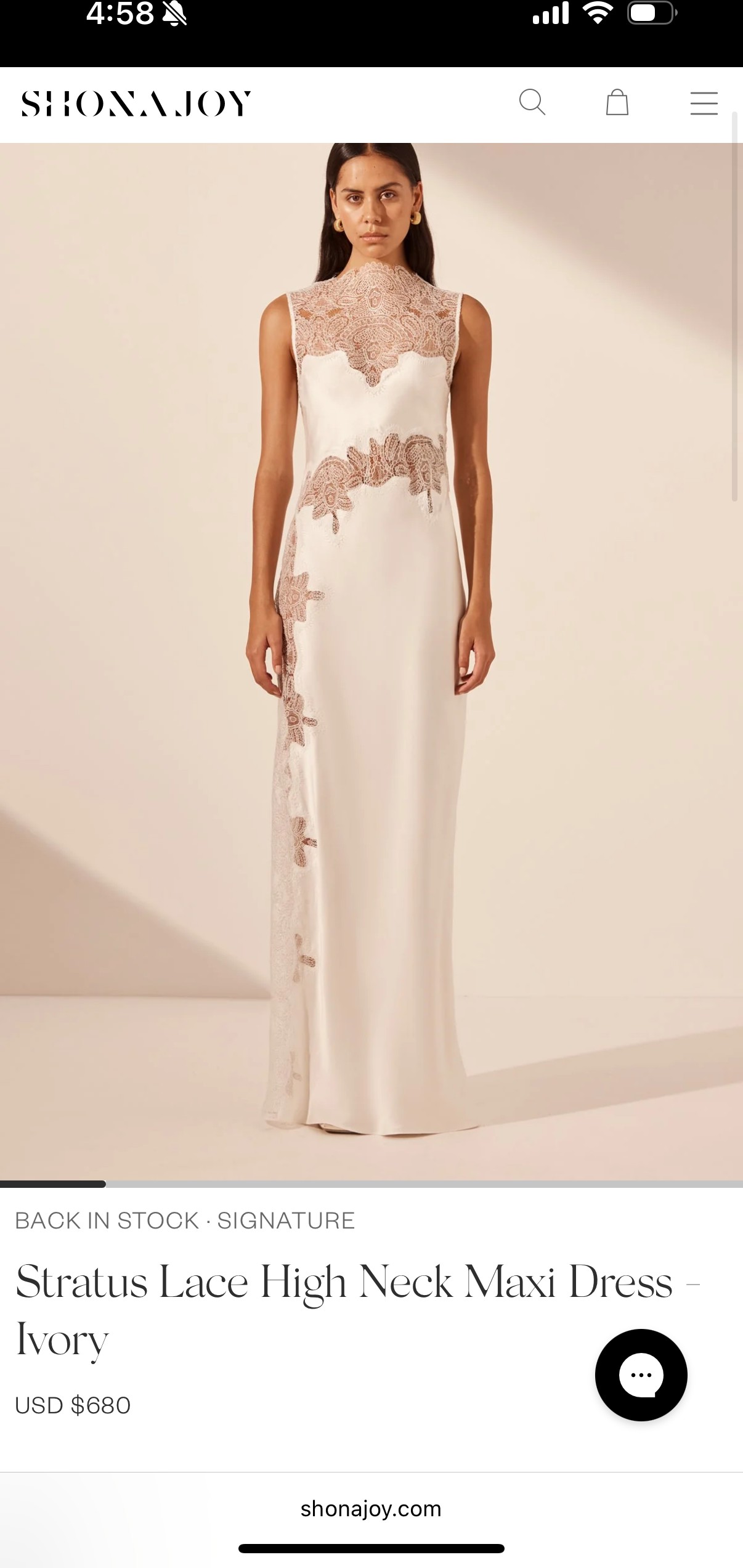 Shona Joy, Stratus Lace High Neck Maxi Dress - Ivory Wedding Dress Save 15%  - Stillwhite