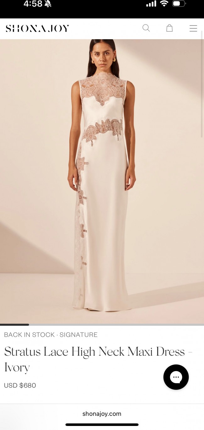 Shona Joy, Stratus Lace High Neck Maxi Dress - Ivory Wedding Dress Save 15%  - Stillwhite