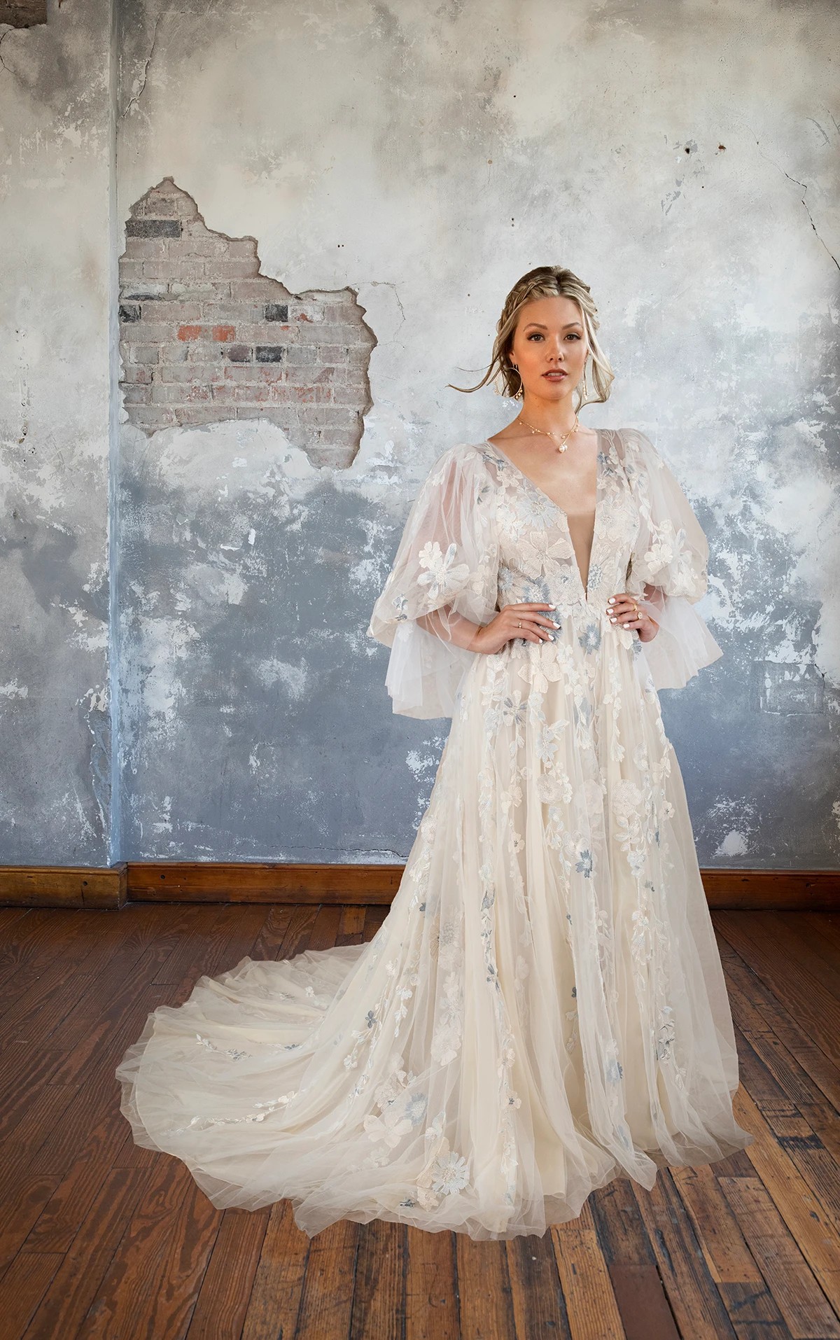 fitted lace wedding dress Made To Order #Frida main image 1