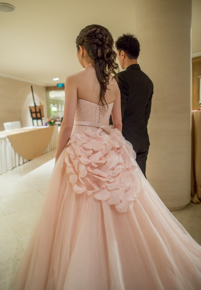 Vera Wang Strapless Ball Gown with Satin Corset Bodice