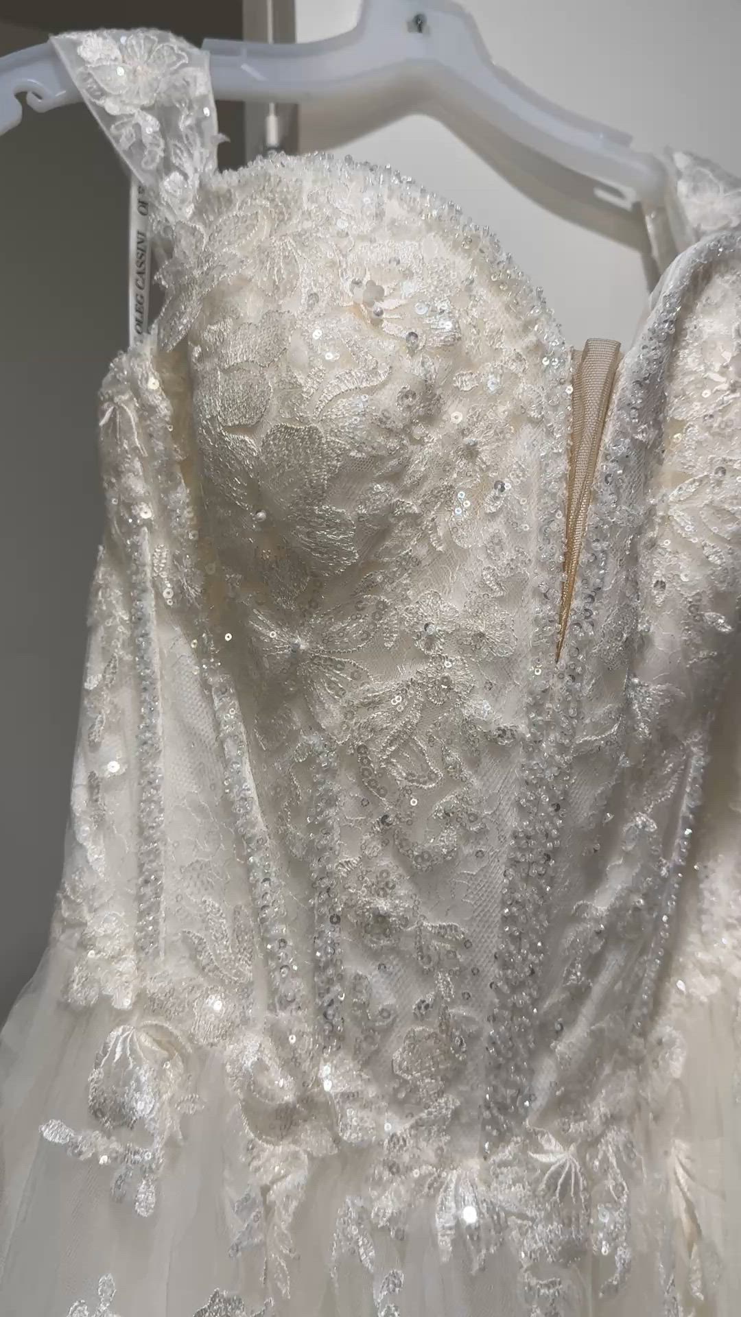 Oleg Cassini, Lace and Tule Ball Gown