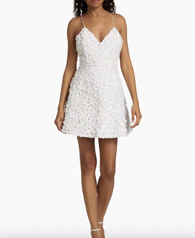 Alice + Olivia, Domenica Floral Embellished Minidress New Wedding