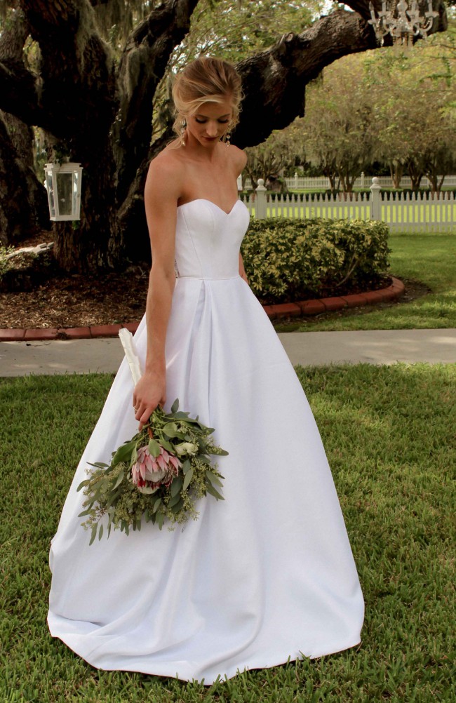justin alexander mikado ball gown