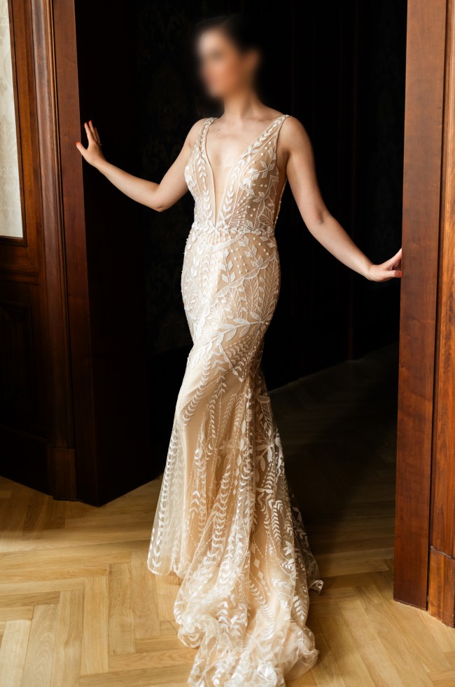 Selene Rish Rish Bridal, Selene Nude Wedding Dress Save 47% - Stillwhite