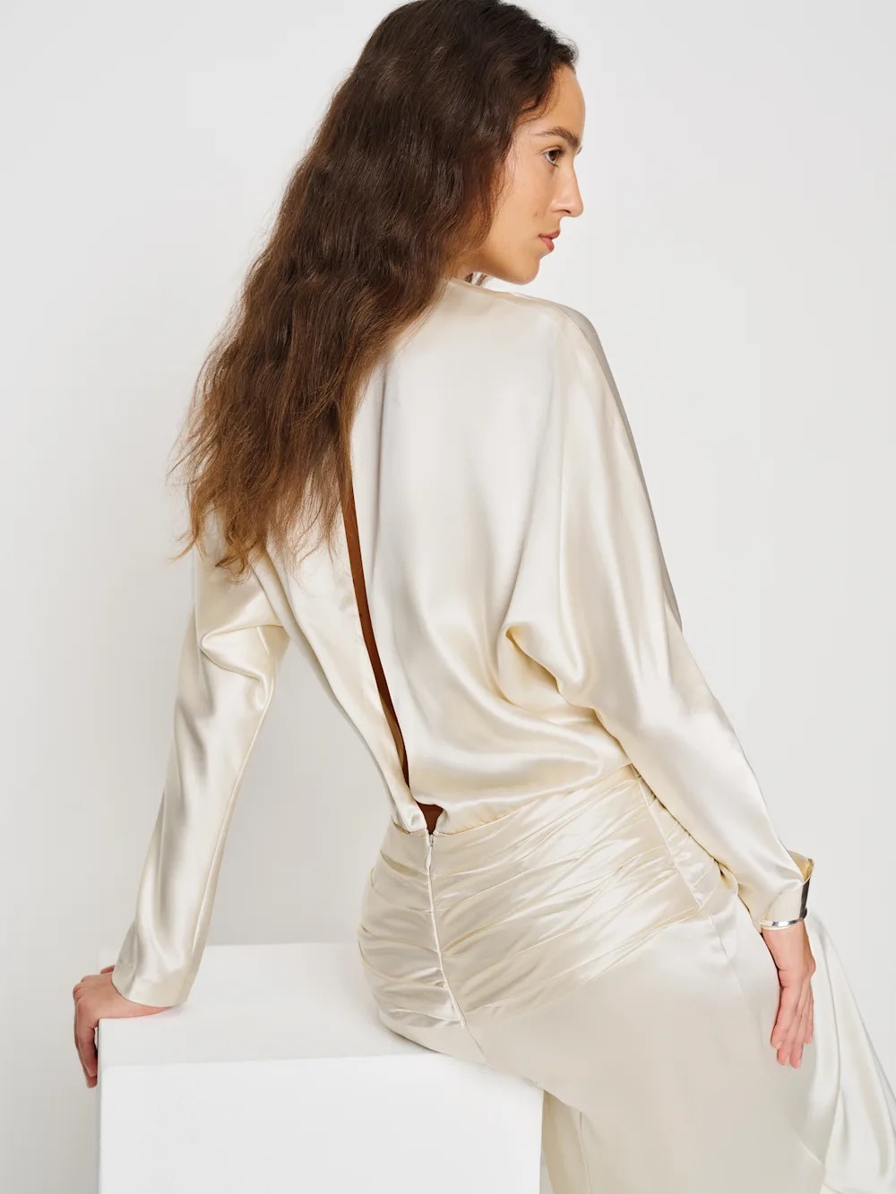 Reformation, Esmee Silk Dress IVORY New Wedding Dress Save 19% - Stillwhite