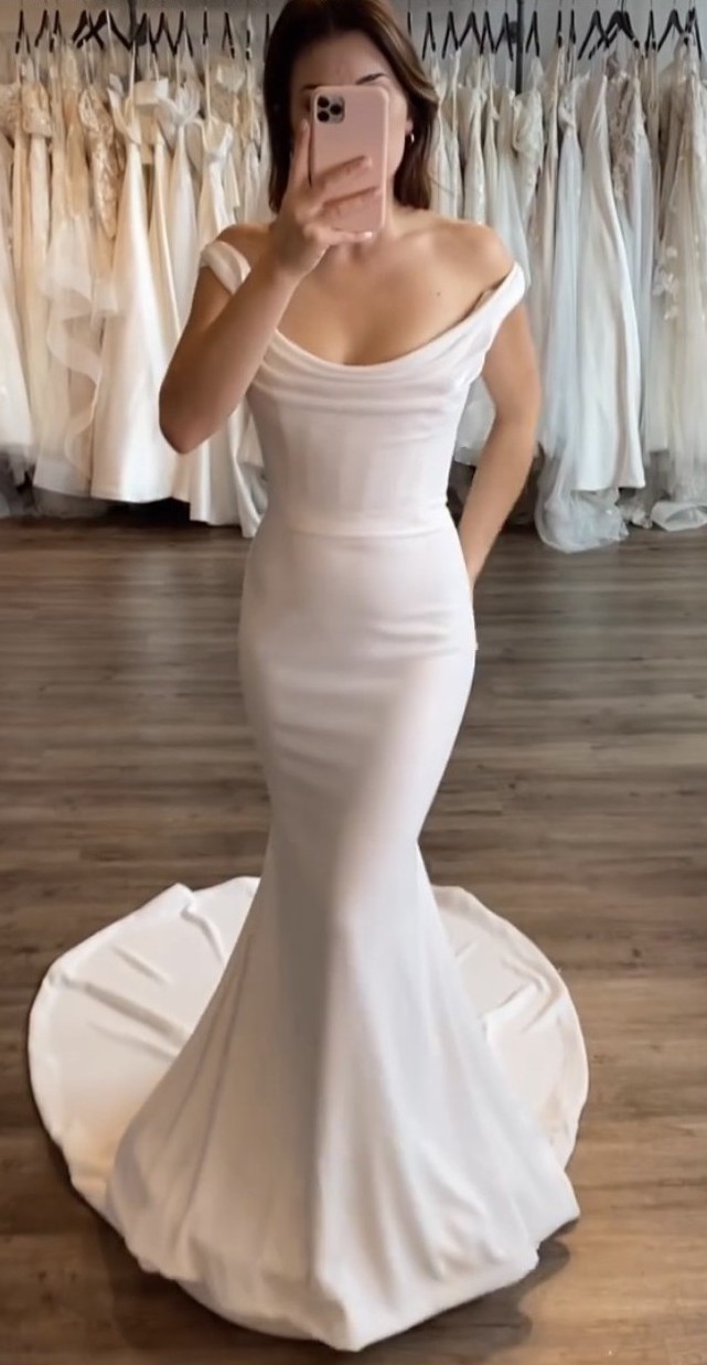 justin alexander jersey dress Fabric Jersey Wedding Dresses