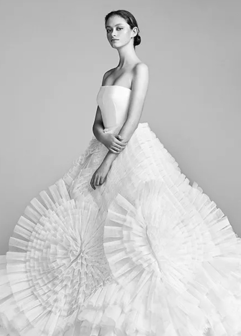 Viktor Rolf Pleated Tulle Swirl New Wedding Dress Save 50 Stillwhite