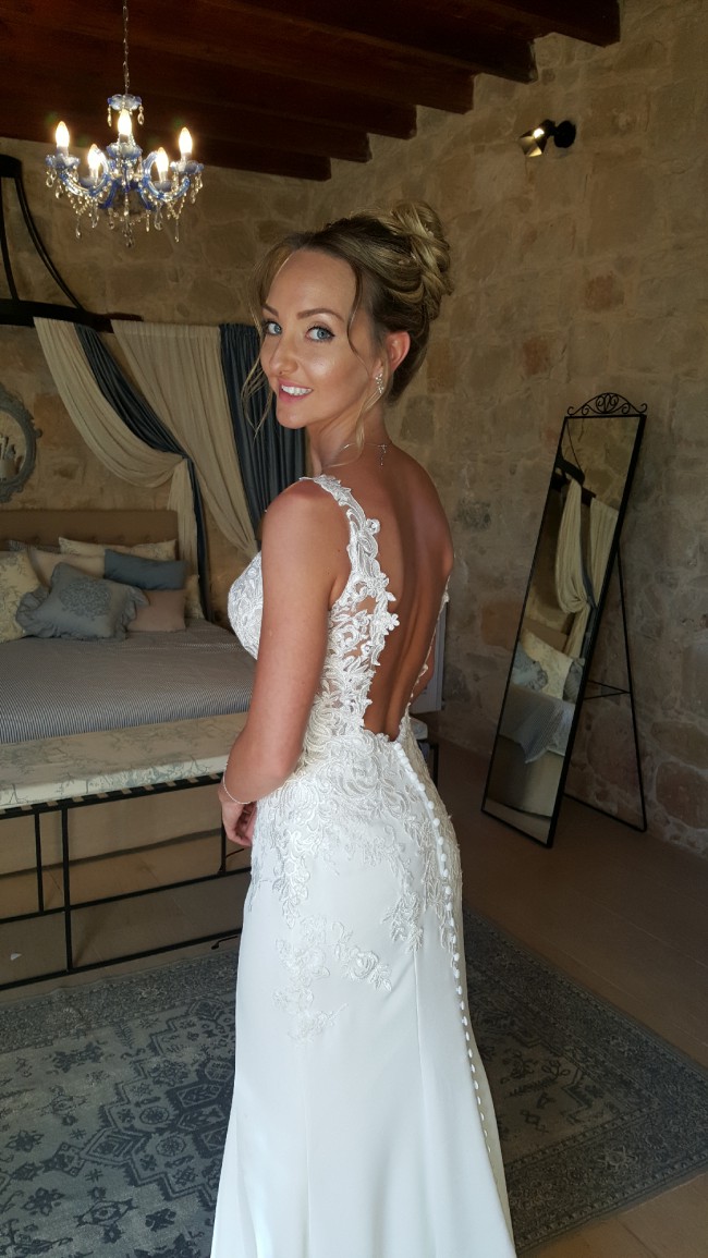 amsale sequined tulle gown